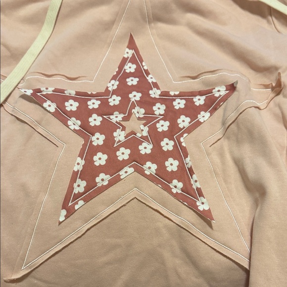 Pink Floral Star Pullover Hoodie - Picture 7 of 7